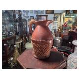 Earthenware Pitcher w/ Woven Accent