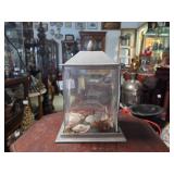 Glass & Metal Lantern w/ Shells