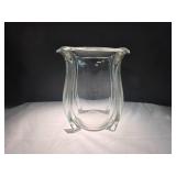Clear Glass Vase w/ Flared Rim