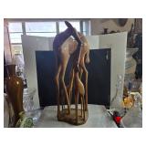 African Influence Carved Wood Sculpture