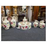 Vintage Oil, Vinegar, Salt, Pepper, Mustard Set