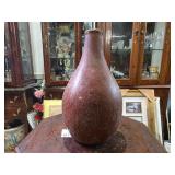 Terracotta Bottle - shaped vase; French Gourd