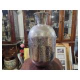 Litton Lane Silver Hammered Aluminum Metal Vase
