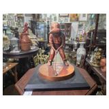 Bronze Golfer 'Putter Boy' Figurine on Black Bas