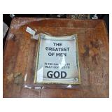 The Greatest of Men Plaque - Glass Front