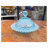 Vintage Depression 'Miss America' Ice Blue Glass