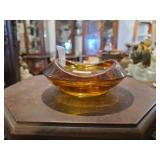 Amber Murano - style Glass Bowl