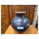 Vintage Primitive Snake Charmer Rattan Pottery