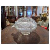 Vintage Art Glass Oil Lamp w/ Bubble Design