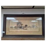 Framed Landscape Artwork - Glass Covered