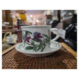 The Botanic Garden Cup & Saucer - Viola Tricolor