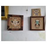 Native American Sand Art Framed Pair