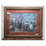 Framed Vintage Cafe Scene Print