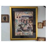 Framed Art Nouveau Print - Ornate Vase Motif