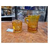 Vintage Fostoria Amber coin glass creamer