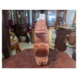 Tiki Red Stone Cannibal Statue