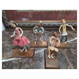 Handcrafted Folk Art Figurines - Set of Four