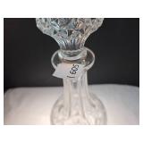 Glass Decanter w/ Faceted Stopper