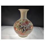 Japanese Porcelain Vase w/ Floral & Bird Pattern