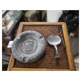 Vintage metallic Ashtray w/ Spanish Coat of Arms