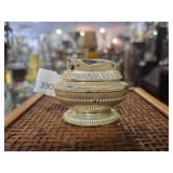 Ronson Table Lighter - Silver - Tone Oval Design