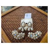 Vintage Faux Pearl & Rhinestone Clip