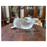 Vintage 1960 Blenko amoeba glass Bowl