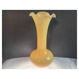 Lavorazione Arte Murano Vase - Yellow Glass