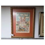 Watercolor painting of the Spanish Steps in Rome