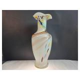 Multicolored Swirled Glass Vase - 12 in