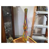 Italian Pier 1 Splatter Glass Stretched Murano