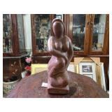 Brown Stone Carved Female Naked Figurine
