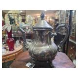Silver - Colored Metal Teapot w/ Lid