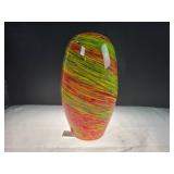 Multicolored Glass Vase - 10 in Tall