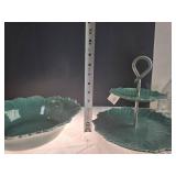 Woodfield by Steubenville Green Ceramic Dish Set