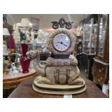 Vintage Resting Camel Mantel Clock w/ Base