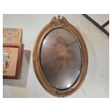 Victorian Oval Convex Frame w/ Eagle Motif
