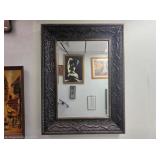 Ornate Carved Wood Frame Mirror - 48x36 in