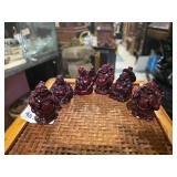 Six Mini Buddhas - Approx. 2 - 3 in Tall