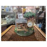 Cottage Figurine w/ Tree & Nikko Quartz Clock