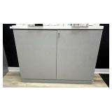 Two-Door Base Storage Cabinet w/ Lock & Shelf
