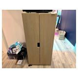 Cabinet w/ Haier Refrigerator & Microwave