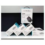 5 Quikcell 24W Dual Port Wall Chargers QTRC2001