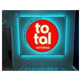 Total Wireless Backlit Perforated Metal Sign