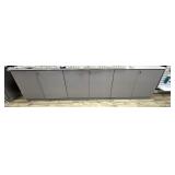 3 Locking 2-Door Retail Cabinets, Grey Laminate