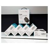Six Quikcell 24W Dual Port USB-A Wall Chargers
