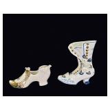 Victorian Style Porcelain Boot & Slipper Vases