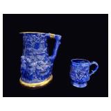 Bauer 1962 Cobalt Relief Pitcher and Mug Set