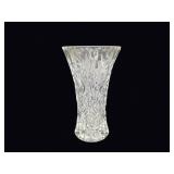 Cut Crystal Pinwheel Hobstar Flared Vase 10"