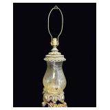 L&L WMC 1971 Optic Swirl Glass Table Lamp
